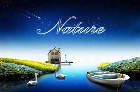 Beautiful Nature And Stars Psd Background Free Download