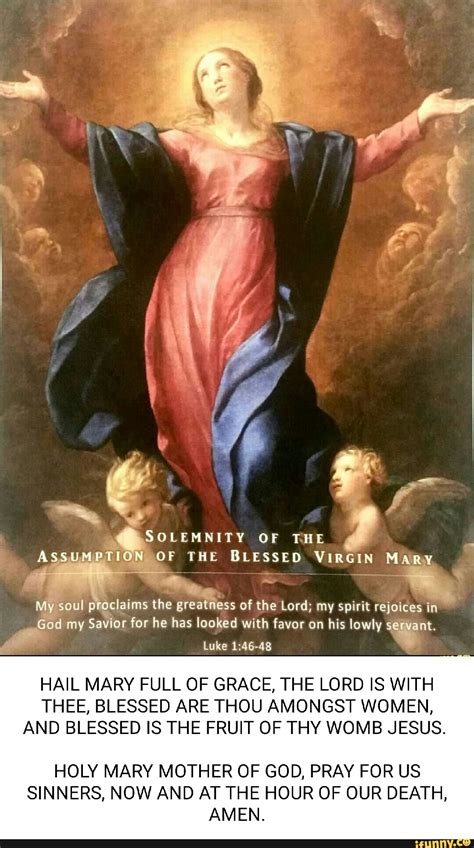 Solemnity Of The Assumption Of The Blessed Virgin Mary My Soul