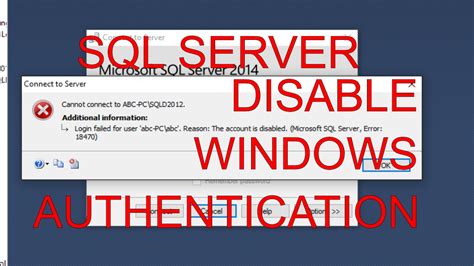SQL Server How To Delete Disable Windows Authentication Login YouTube