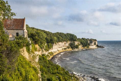 Old Hojerup Church On Top Of Stevns Klint Unesco World Heritage Site