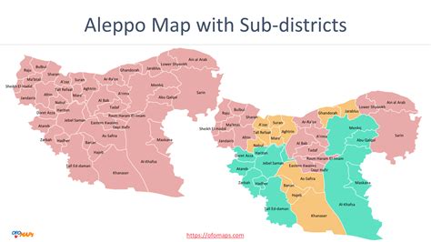 Syria Map With Governorate Districts Sub Districts Bundle Ofo Maps