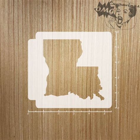 Louisiana Stencil Etsy
