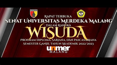Live 2 Wisuda Program Diploma Sarjana Dan Pascasarjana Unmer Malang