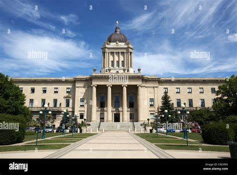 Rear Of The Manitoba Legislative Building Winnipeg Manitoba Canada