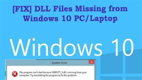 Easy Way To Fix Dll Files Missing On Windows 788110 2020 Latest