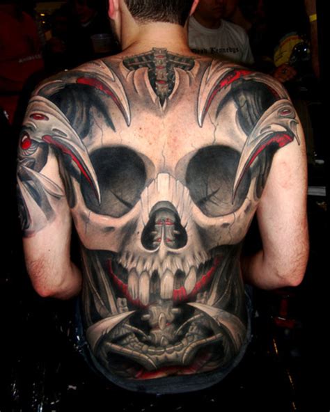 30 Full Back Skull Tattoos