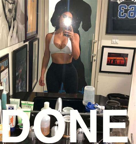 Kim Kardashian Posts Sports Bra Selfies Revealing Hourglass Figure