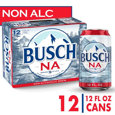 Busch Non Alcoholic Beer 12 Pack 12 Fl Oz Cans Domestic 04 Abv