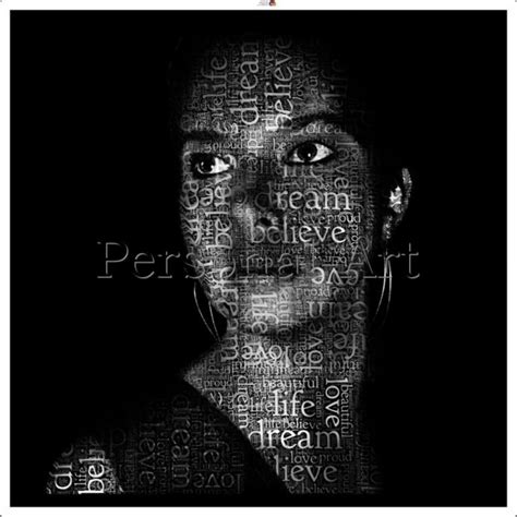 text portrait with words ⋆ pop art portrait and photo collage uk