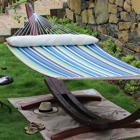 Double Quilted Camping Hammocks Classic Hammock With Spreader Bar
