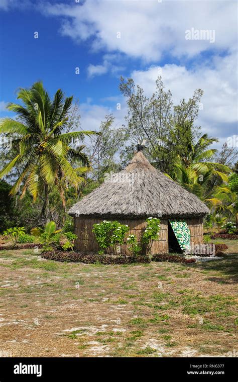 Traditional Kanak House On Ouvea Island Loyalty Islands New Caledonia