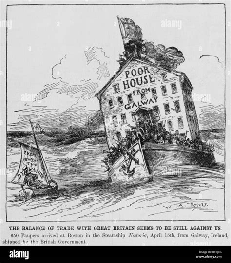 Anti Immigration Cartoon Of 1883 Is Captioned The