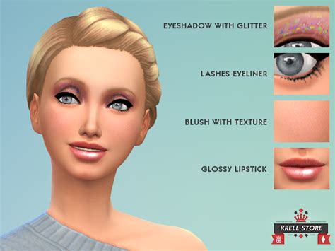 Cute Full Makeup The Sims 4 Krell Store Sims 4