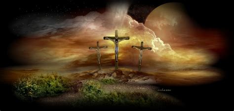 Three Crosses Upon A Hill ~jesus On The Cross~