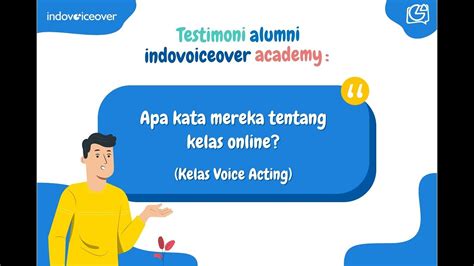 Testimoni Kelas Online Indo Voice Over #VoiceActing - YouTube