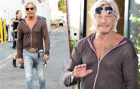 Unrecognizable Mickey Rourke Shows Manhood And Midriff