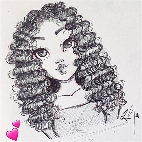 Ive Got Some New Curly Hair Drawing Techniques In My New Drawing