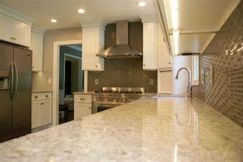 White Diamond Kitchen With New Quay Quartz Countertops 2 Of 15