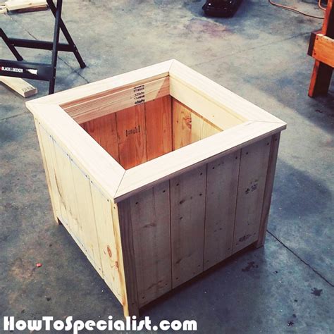 Diy Square Planter Box Howtospecialist How To Build Step By Step