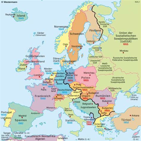 Diercke Weltatlas Kartenansicht Europa 1949 Nach Dem Zweiten