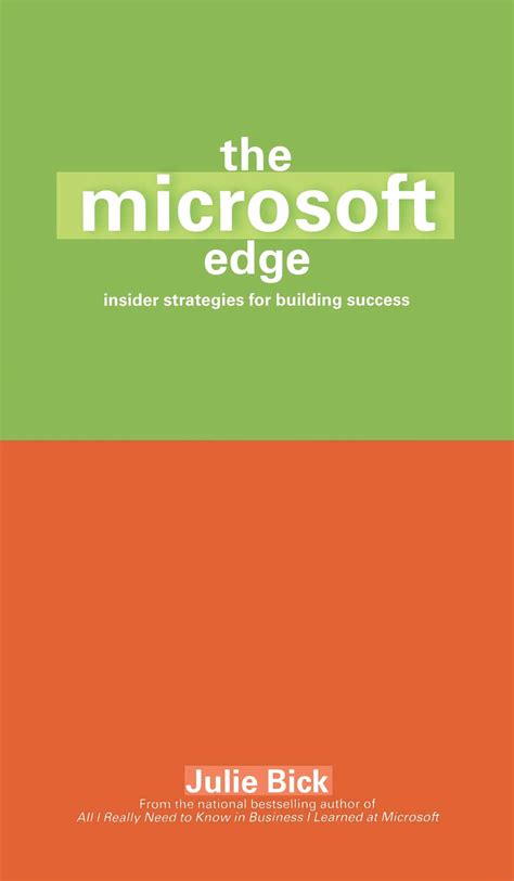 The Microsoft Edge Book By Julie Bick Official Publisher Page