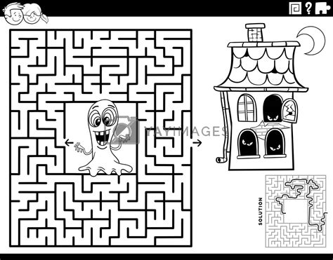Halloween Maze Coloring Pages Spooky Fun For Kids