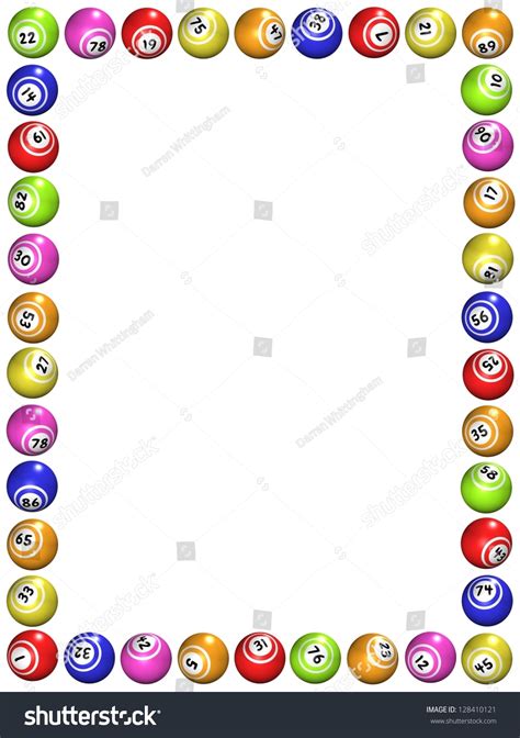 Illustrated Frame Made Bingo Balls 스톡 일러스트 128410121 Shutterstock