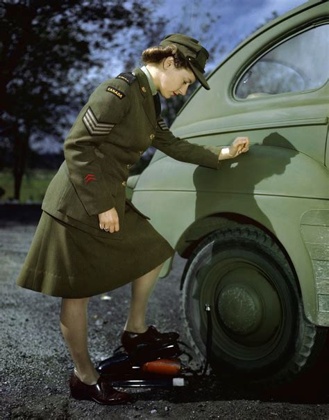 Beautiful Color Pictures Of Canadian Womens Army Corps During World