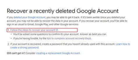 Methods To Restore Deleted Gmail Account