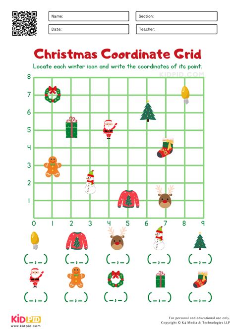 Coordinate Grid Maths Worksheet For Grade 4 Kidpid