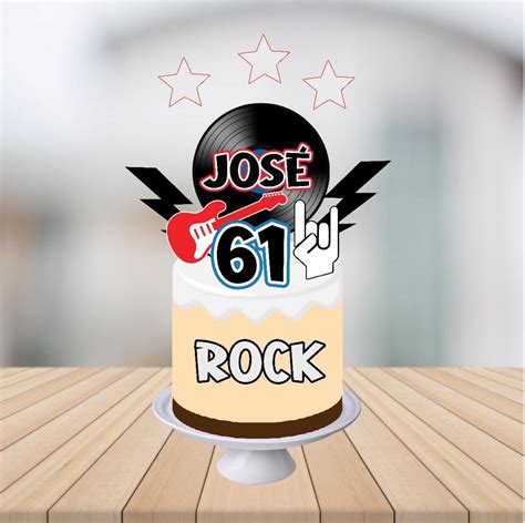 Topo De Bolo Rock And Roll Elo7 Produtos Especiais