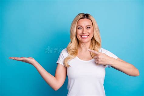 Photo Of Attractive Wavy Blond Lady Confident Cheerful Person Direct