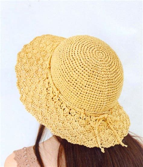 Download Pdf Pattern Of Hat Crochet Lace Brim Sun Hat Pattern Etsy