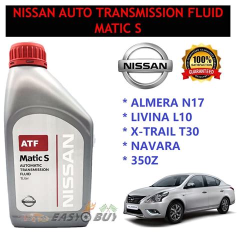 Mineral oil raffinates based manufactured high quality transmisson oil motor vehicles for automatic gearboxes, power steerings and other hydraulic systems, where manufacturer requires dexron ii d according to guidelines atf liquid using. Nissan ATF Matic-S Matic S KLE24-00001 1L Auto ...
