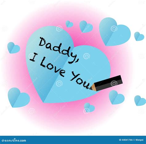 daddy i love you stock illustration illustration of love 44041766