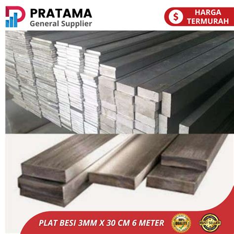 Jual Plat Besi Strip 3mm X 30cm Panjang 6 Meter Shopee Indonesia