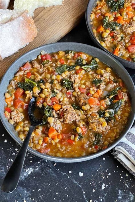 Lentil Soup With Italian Sausage Dont Sweat The Recipe