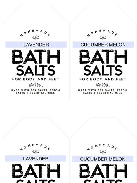 Lavender Mint Bath Salts Labels Tutorial Diy Labels Club