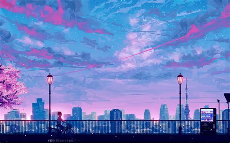 2560x1600 Anime Cityscape Landscape Scenery 5k Wallpaper2560x1600