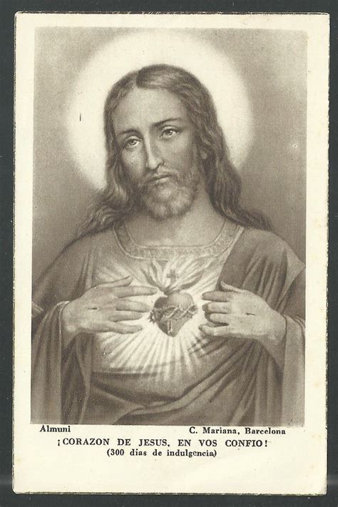 Holy Card Antique De Jesus Santino Image Pieuse Estampa Jesus Mother