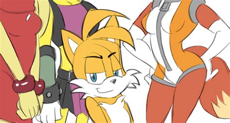 Suggestive Artist Chauvels Fiona Fox Sonic Miles Tails Prower Sonic Mina