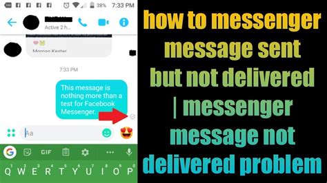 How To Messenger Message Sent But Not Delivered Messenger Message Not Delivered Problem YouTube