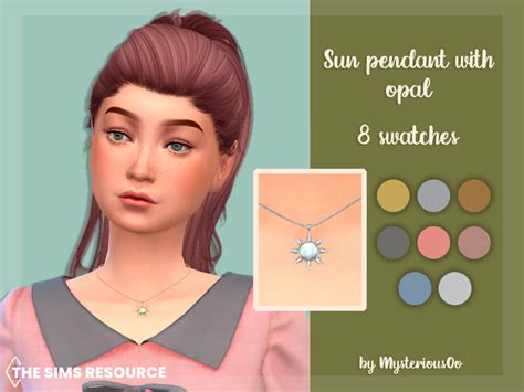 The Sims 4 Sun Pendant With Opal By Mysteriousoo The Sims Book