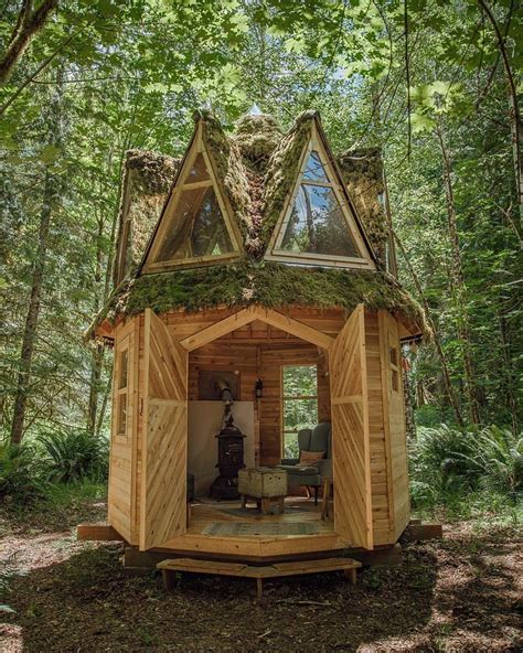 Image 2 Of 6 From Gallery Of This Moss Covered Octagonal Micro Cabin
