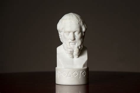 Marble Bust Of Herodotus Carved Greek Marble Statue Figurine Artist