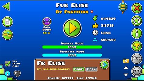 Fur Elise By Partition Th Demon Geometry Dash Youtube