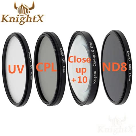 Knightx 52mm 58 67 67mm Graduated Nd Color Lens Fld Uv Cpl Filter Set