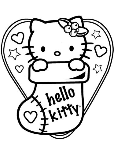 Hello Kitty Christmas Coloring Pages | Educative Printable
