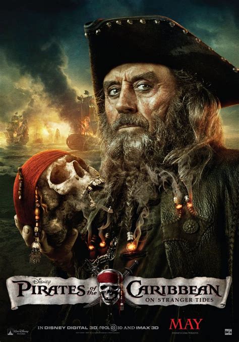 Barbossa Blackbeard Face Off In Latest Pirates 4 Posters Geekweek