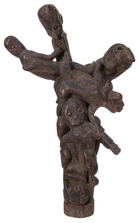 Lot Detail Large Orgy African Wood Sculpture